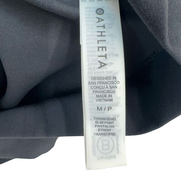 Athleta Transcend Slim Pant Womens size M 32" Nylon Stretch Black - Picture 3 of 11